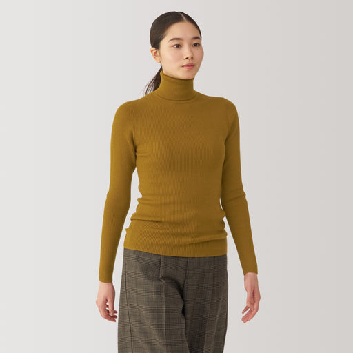 Women's Washable High-Gauge Turtleneck Sweater MUJI