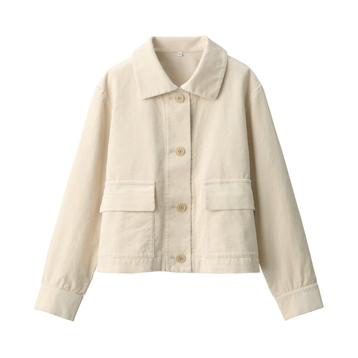 Women's Kapok Blend Corduroy Jacket Ivory MUJI