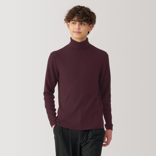 Men's Washable Ribbed Turtleneck Sweater MUJI