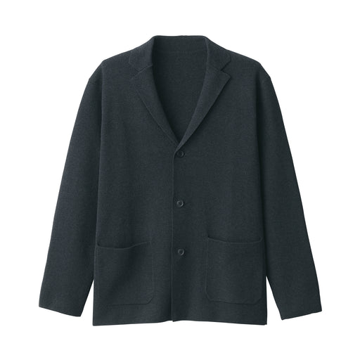 Men's Washed Milano Ribbed Jacket Dark Gray MUJI