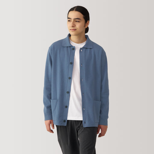 Men's Washable Milano Ribbed Shirt Cardigan MUJI