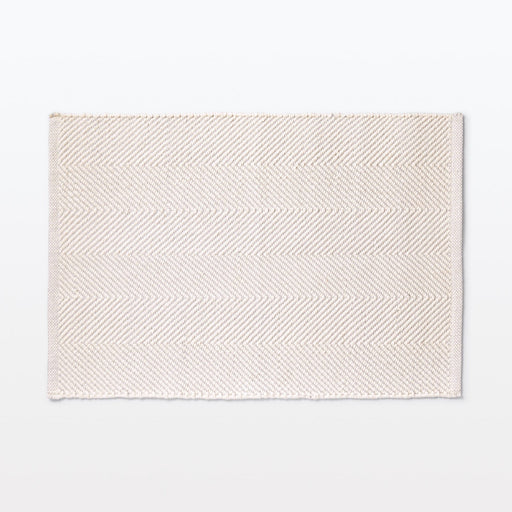 Hand Woven Mat - Large Ivory MUJI