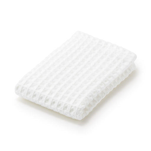 Waffle Hand Towel with Loop Off White MUJI