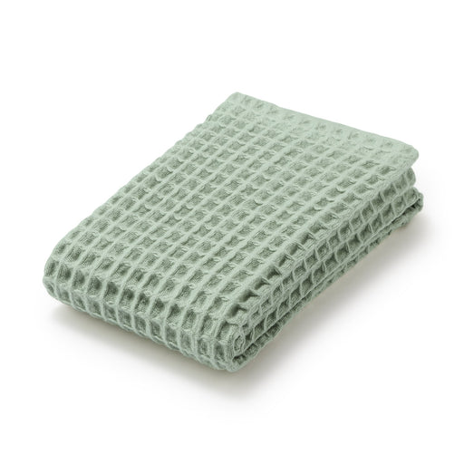 Waffle Face Towel Smoky Green MUJI