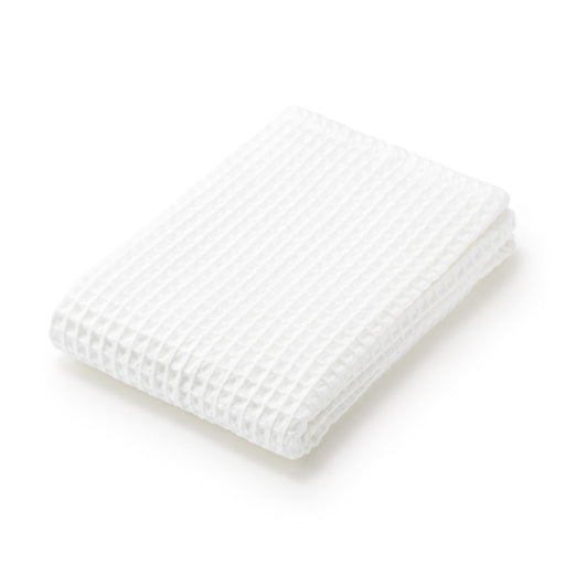 Waffle Small Bath Towel Off White MUJI