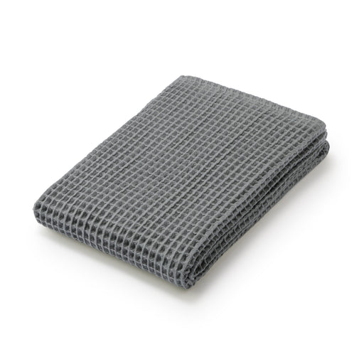 Waffle Bath Towel Charcoal Gray MUJI