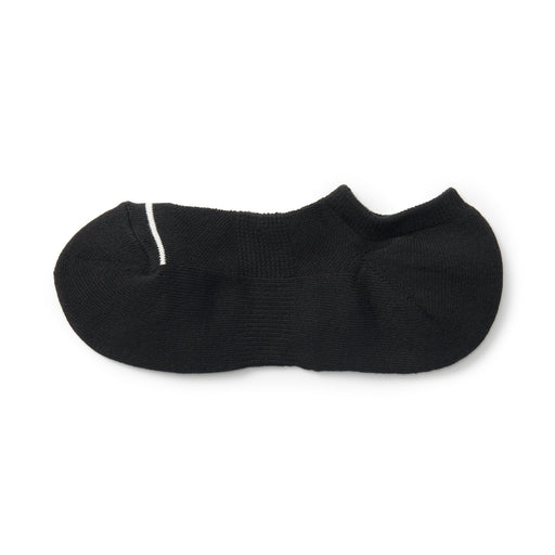 Right Angle Pile Sneaker Socks Black MUJI