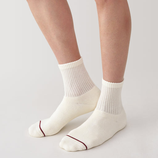 Right Angle Warm Cotton Blend Thick Short Socks MUJI