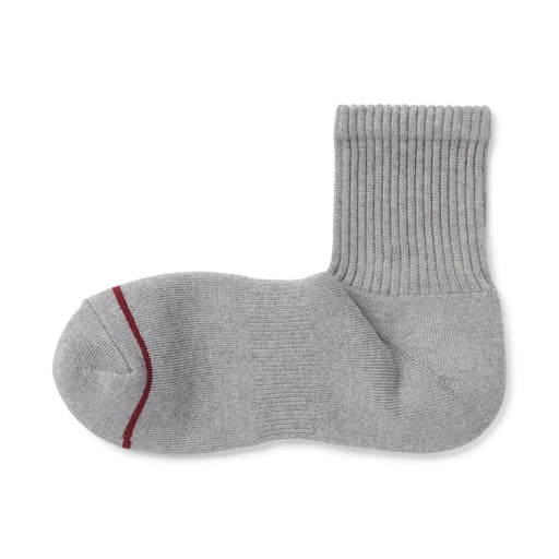 Right Angle Warm Cotton Blend Thick Short Socks Gray 25-27cm (US W9-11 M7.5-10) MUJI