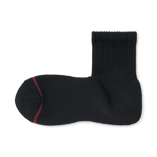 Right Angle Warm Cotton Blend Thick Short Socks Black 25-27cm (US W9-11 M7.5-10) MUJI