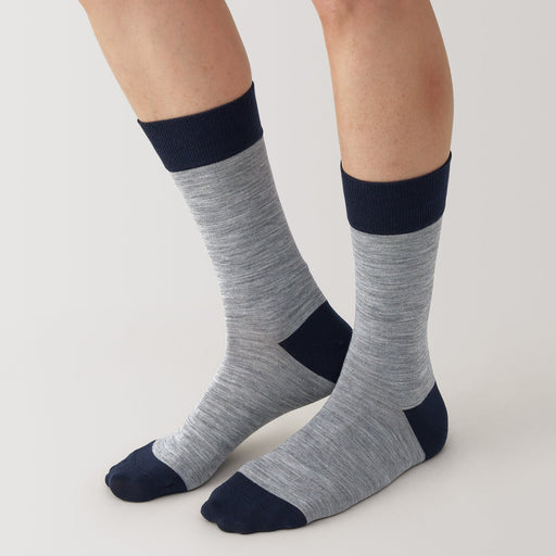 Right Angle Lustrous Wool Mix Thin Socks MUJI