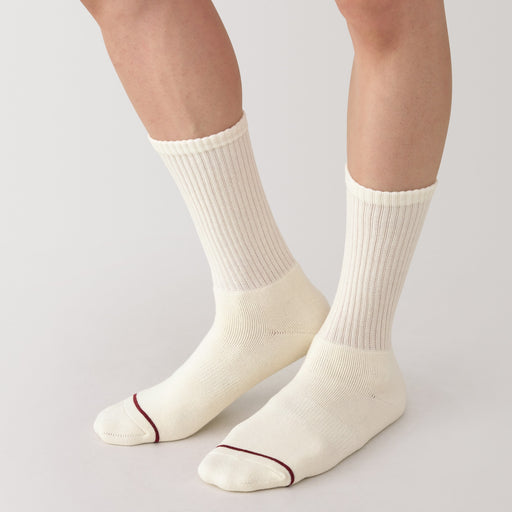 Right Angle Warm Cotton Blend Thick Crew Socks MUJI