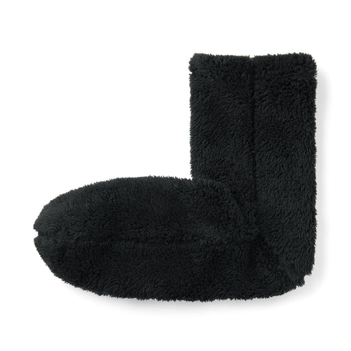 Right Angle Boa Fleece Cozy Socks Black MUJI