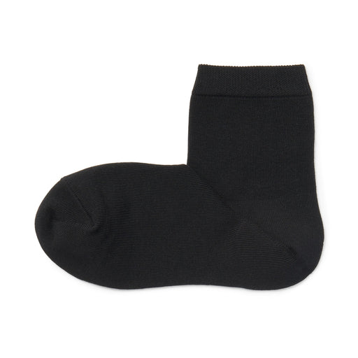 Right Angle 3 Layer Loose Top Short Socks Black 23-25cm (US W7-9 M5-7.5) MUJI