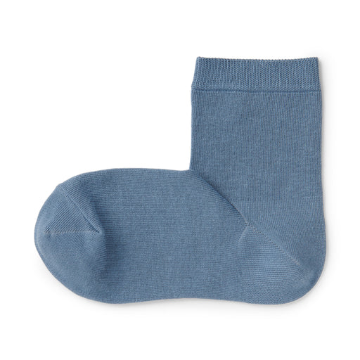 Right Angle 3 Layer Loose Top Short Socks Antique Blue 23-25cm (US W7-9 M5-7.5) MUJI