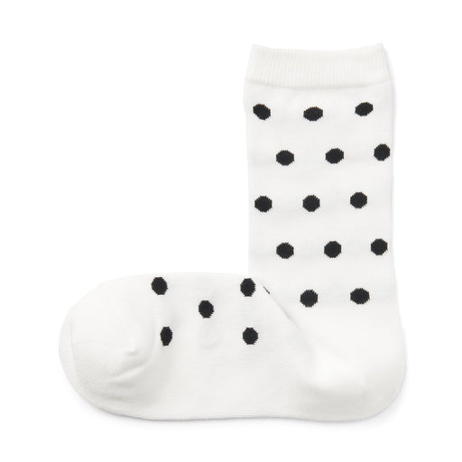 Right Angle Loose Top Tapered Socks Off White Pattern 23-25cm (US W7-9 M5-7.5) MUJI