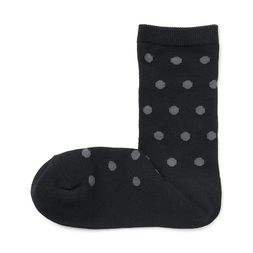 Right Angle Loose Top Tapered Socks Black Pattern 23-25cm (US W7-9 M5-7.5) MUJI