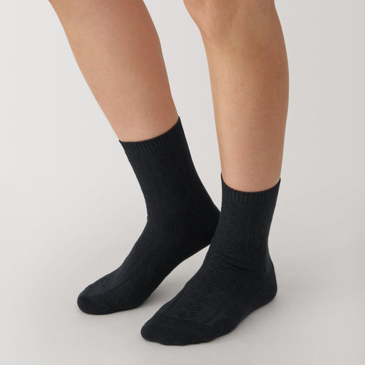 Right Angle Loose Top Cable Stitch Socks MUJI