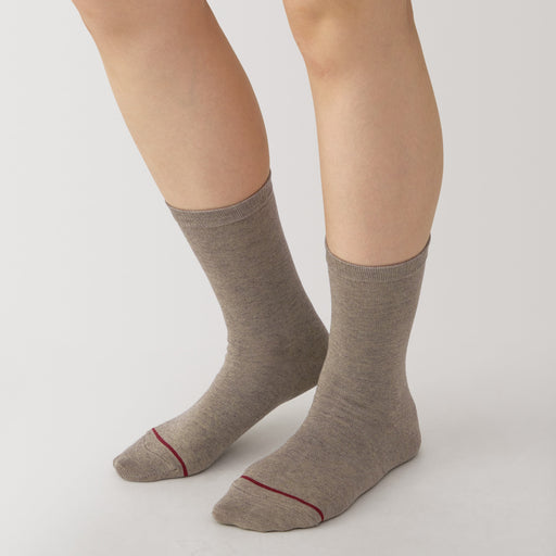 Right Angle Warm Cotton Blend Crew Socks MUJI