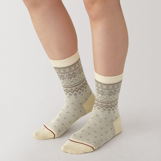 Right Angle Warm Pattern Socks MUJI