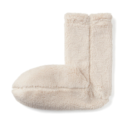 Right Angle Boa Fleece Cozy Socks Light Beige MUJI