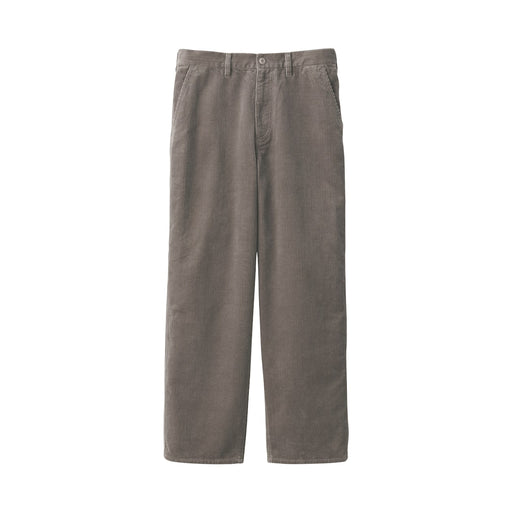 Men's Kapok Blend Wide Leg Corduroy Pants Mocha Brown MUJI