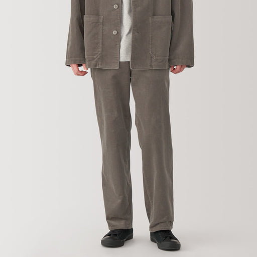 Men's Kapok Blend Wide Leg Corduroy Pants MUJI