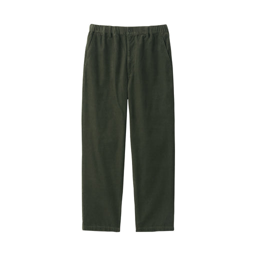 Men's Corduroy Easy Pants Dark Green MUJI