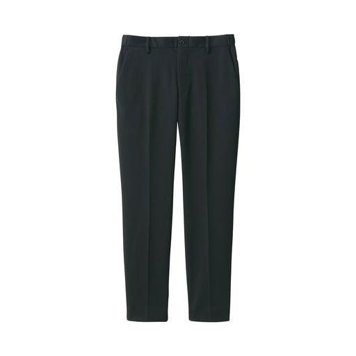 Men's Stretch Jersey Flat Front Pants Black MUJI