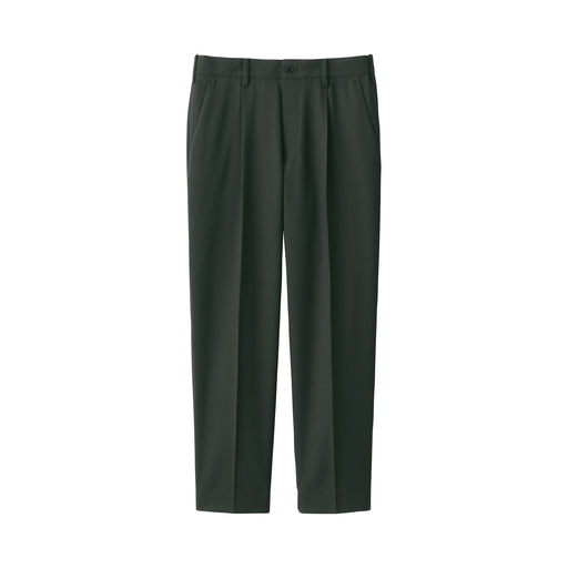 Men's Wrinkle-Free Stretch Single-Dart Pants Dark Gray MUJI