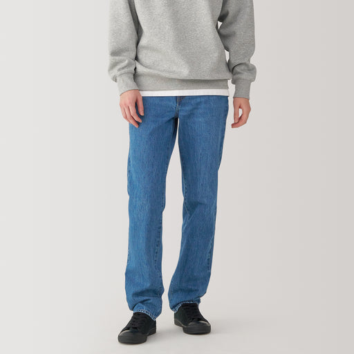 Men's Kapok Blend Straight Denim Trousers MUJI