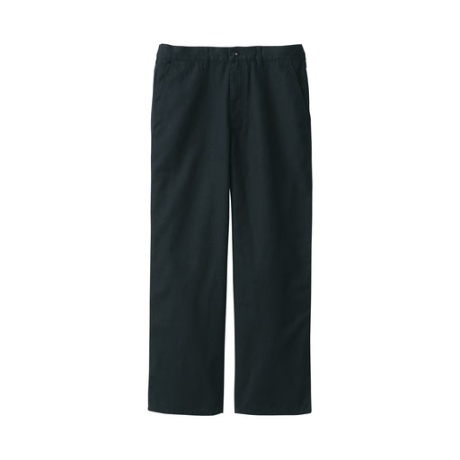 Men's Kapok Blend Canvas Wide Pants Black MUJI