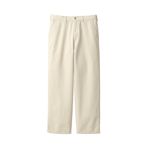 Men's Kapok Blend Canvas Wide Pants Natural MUJI