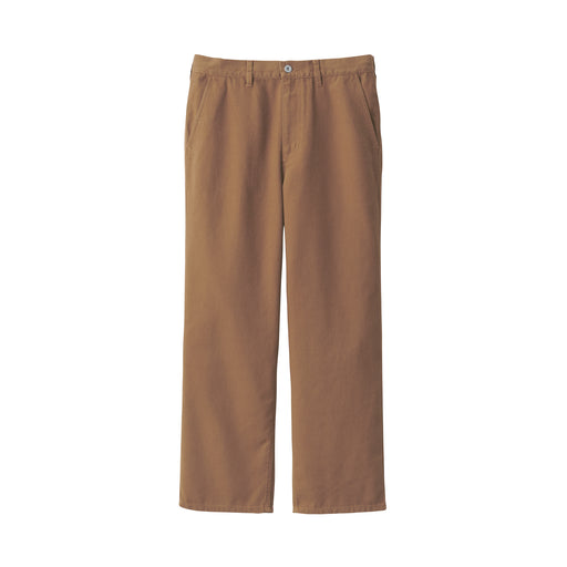 Men's Kapok Blend Canvas Wide Pants Mustard MUJI