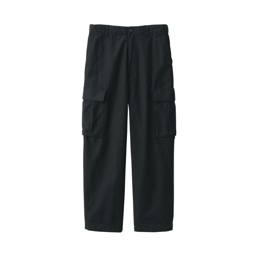 Men's Washed Easy Cargo Pants Black MUJI