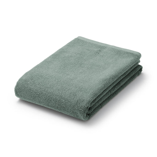 Twin Pile Bath Towel with Loop Green MUJI