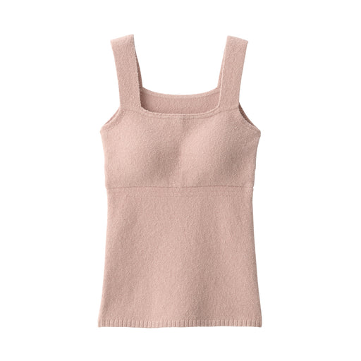 Women's Cotton Blend Cozy Knit Bra Tank Top Light Pink MUJI