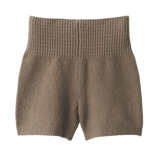 Women's Cotton Blend Cozy Knit Slip Shorts Mocha Brown MUJI