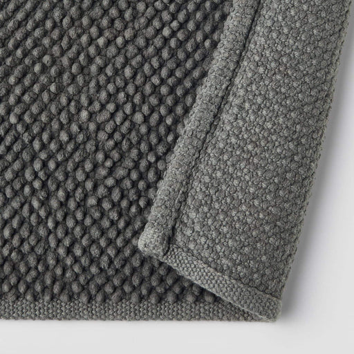 Chenille Bath Mat - Medium Charcoal Gray MUJI