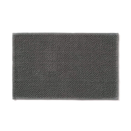 Chenille Bath Mat - Medium Charcoal Gray MUJI