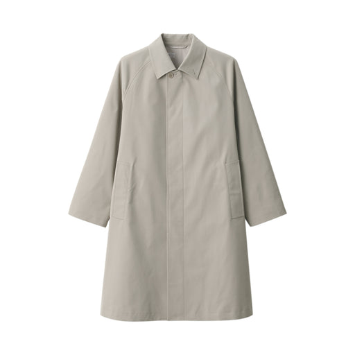 Men's Water Repellent Stand Fall Collar Coat Sand Beige MUJI