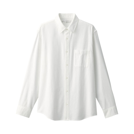 Men's Flannel Long Sleeve Shirt Off White MUJI