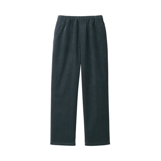 Women's Stretch Corduroy Easy Straight Pants Dark Gray MUJI