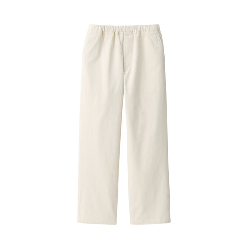 Women's Stretch Corduroy Easy Straight Pants Ivory MUJI