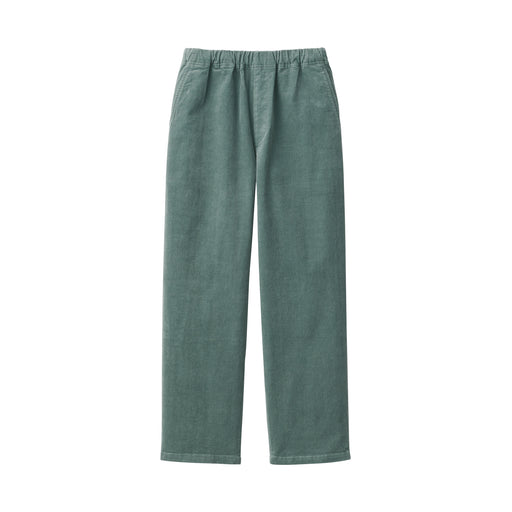 Women's Stretch Corduroy Easy Straight Pants Smoky Green MUJI