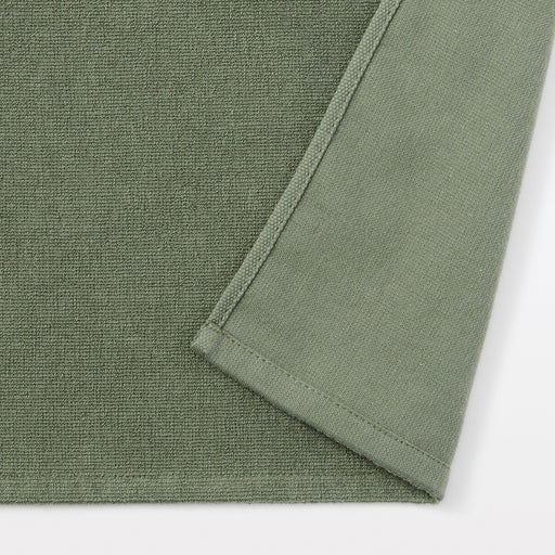 Pile Woven Long Towel Set of 2 Green MUJI