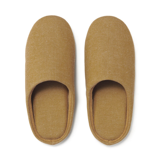 Cotton Plain Weave Insole Slippers Mustard MUJI