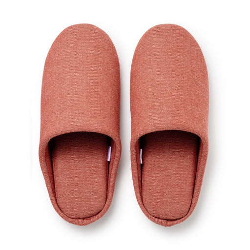 Cotton Plain Weave Insole Slippers Dark Orange MUJI