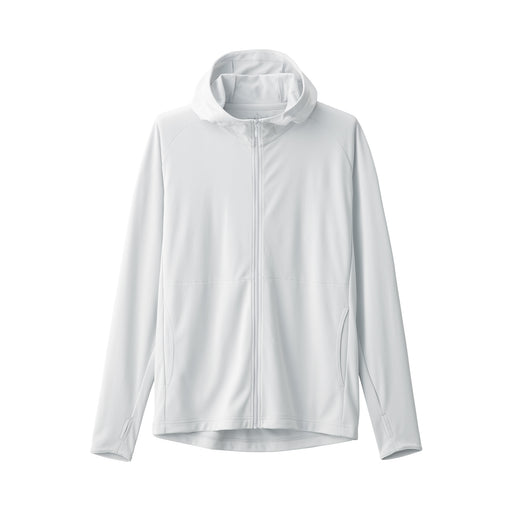 #WK28 Men's UV Protection Quick Dry Zip-Up Hoodie AG00724A Light Gray MUJI