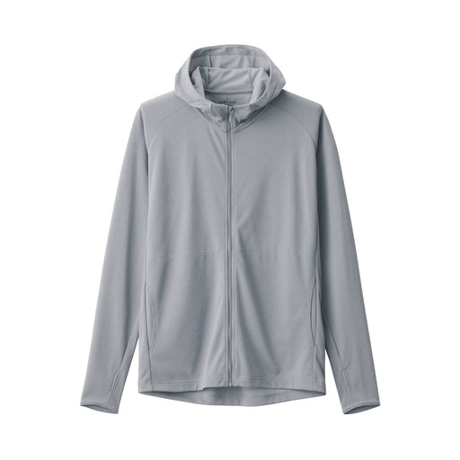 Men's UV Protection Quick Dry Zip-Up Hoodie Medium Gray MUJI